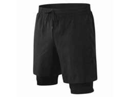 Shorts de Corrida Business, 2 em 1, com Bolso para Celular, Seco Rápido | S/MARCA