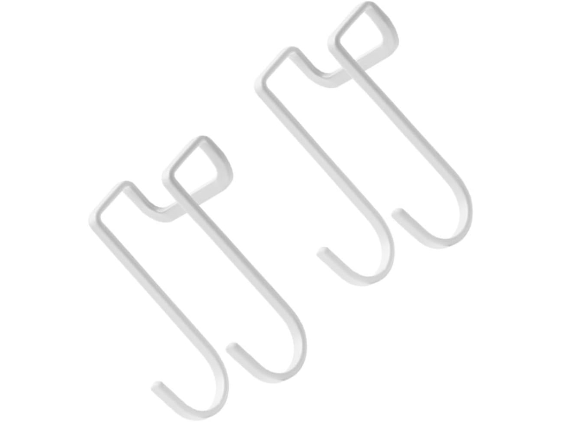 Conjunto De 2 Ganchos Brancos Sosoport, Design Sem Furos E Fácil Insta
