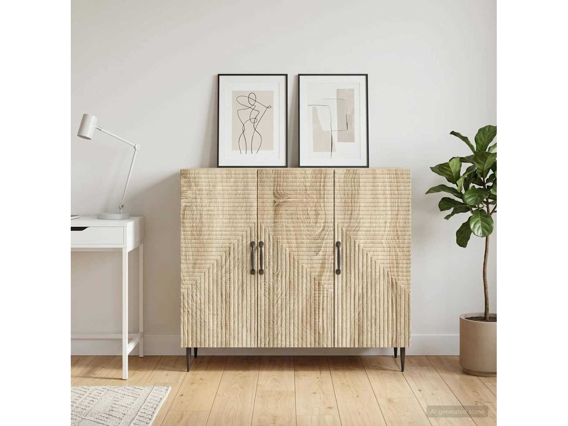 Vidaxl Buffet Carvalho Sonoma 89 X 34,5 X 80 Cm Derivados De Madeira