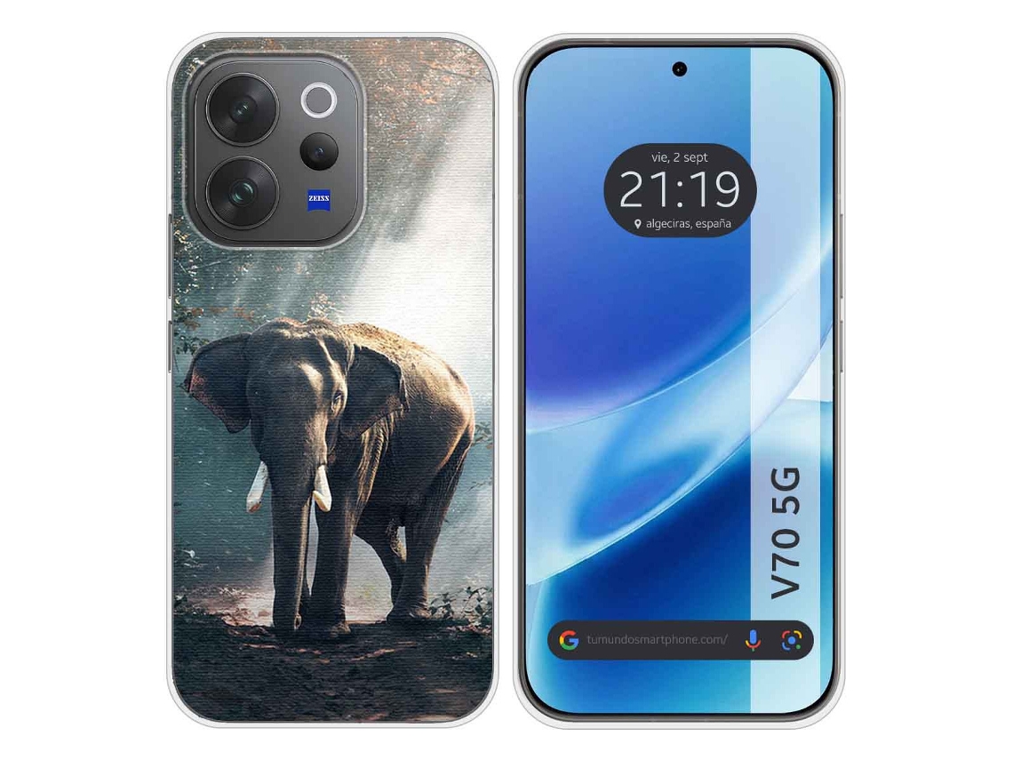 Capa Tumundosmartphone De Silicone Para Vivo V70 5g Com Estampa De Elefante Desenho Animado