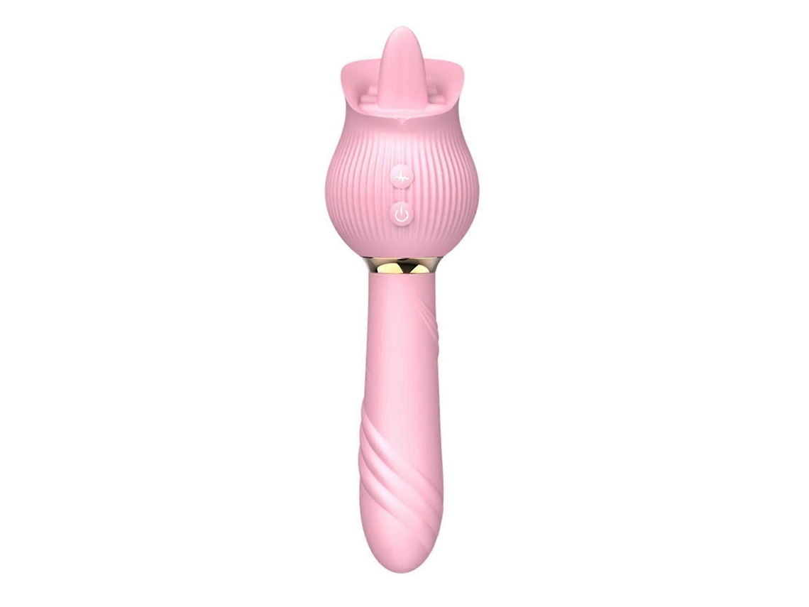 Vibrador Retrátil Para Lamber, Potente Estimulador Vibratório Para Prazer Cunilíngua, Massageador Vermelho