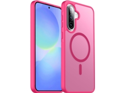 Capa Magnética Para Celular, Resistente A Impactos, Durável, Fina, Translúcida E Fosca, Anti-impressão Digital.vermelho Rosado, Samsung Galaxy A36/a56