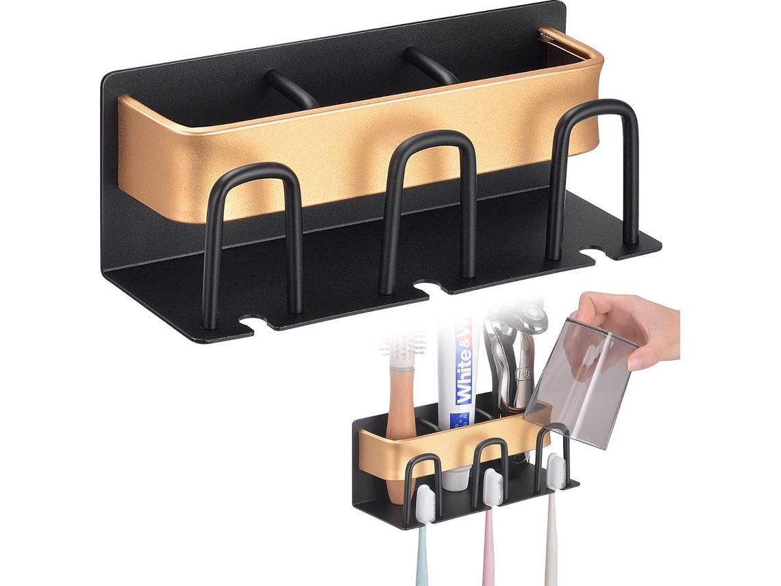 Porta escovas com 3 compartimentos em Aço Inoxidável AQUAFORGE