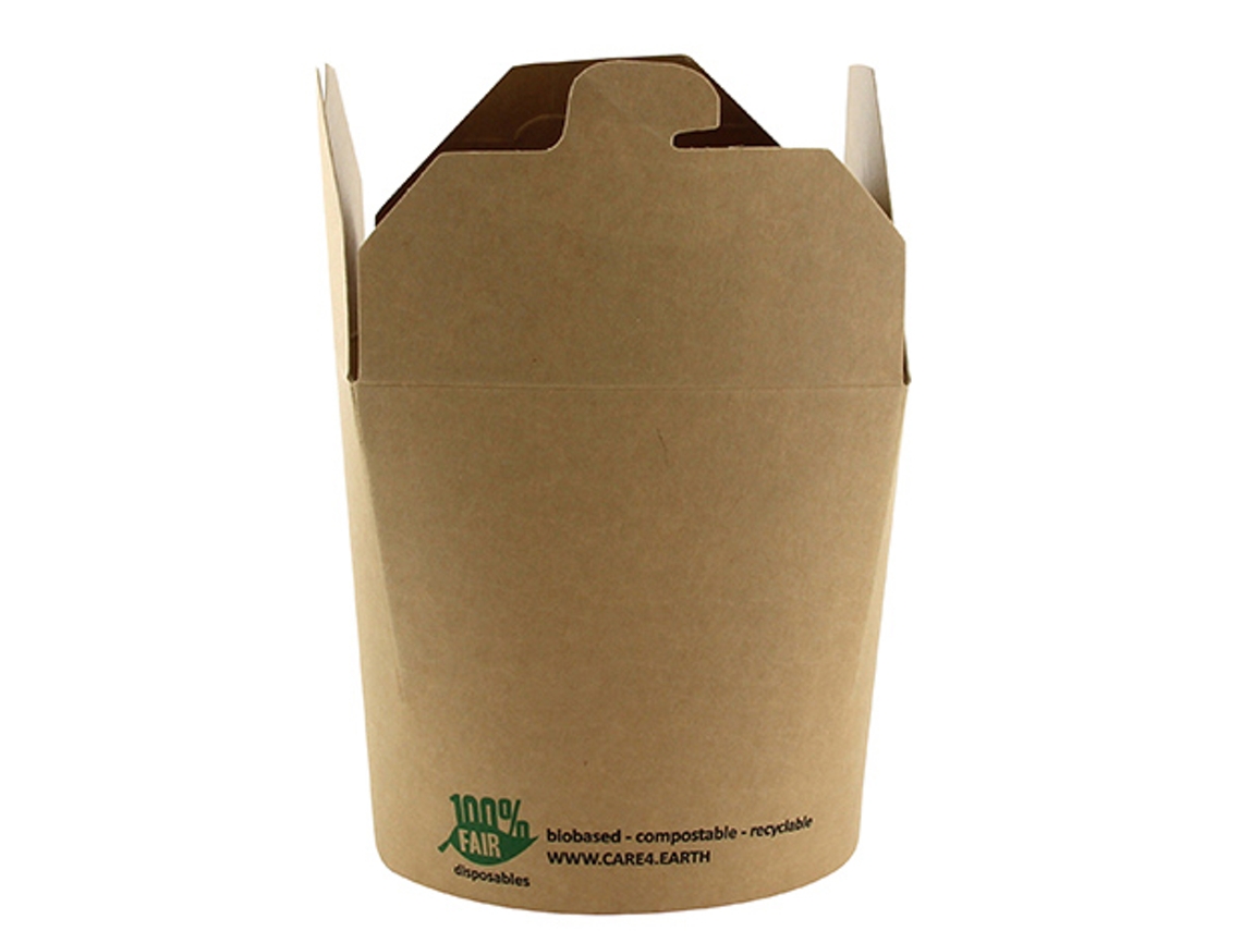 Caixa de Lanche PAPSTAR Pura Quadrada 230 Ml Marrom