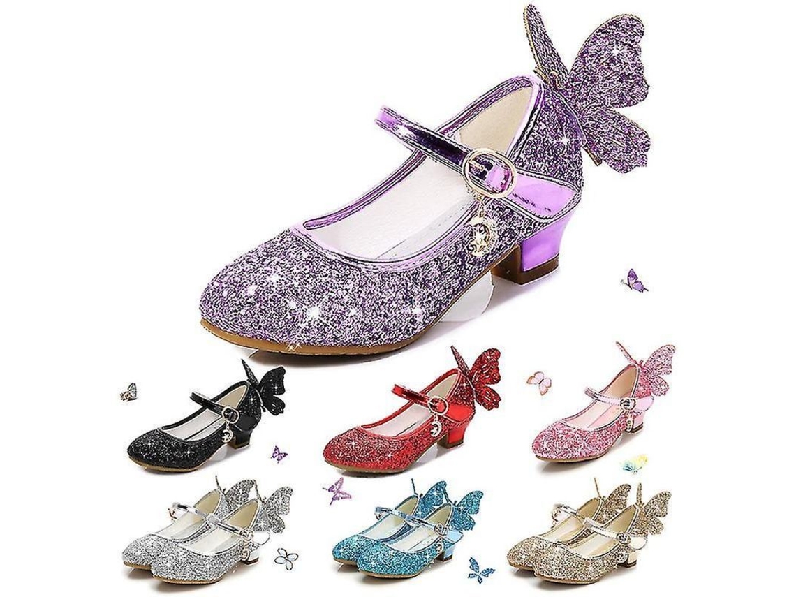 Sapatos de Couro para Meninas com Brilho Tamanho 35 | S/MARCA