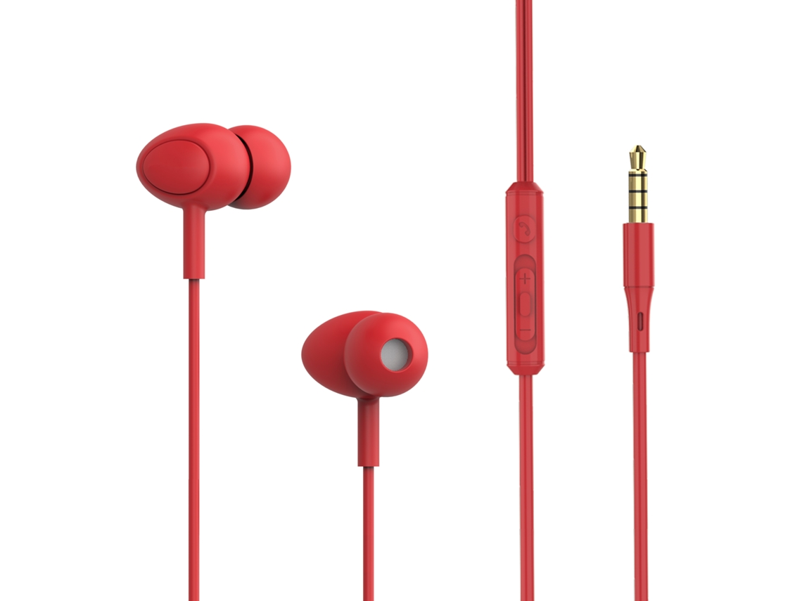 Auriculares com Fio Tellur Basic Gamma com Microfone Vermelho