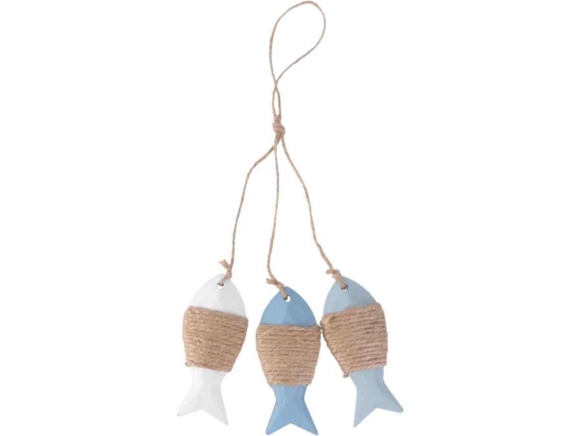 Pingente Peixe Madeira Pendurar Janela Decoração Parede Natural Enfeite Jardim Festas Meninos Meninas GOKOCO