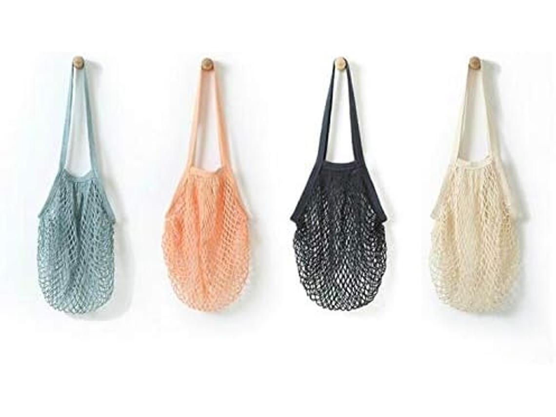 Conjunto De 3 Sacolas De Compras Portáteis E Reutilizáveis ​​Para Frutas E Verduras Aquaforge