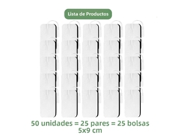 Adesivos de Eletrodos de Gel para Emagrecimento e Estimulação Muscular por Pulso Ems MDUG (182 Unidades, 50 Unidades, 5x9cm)