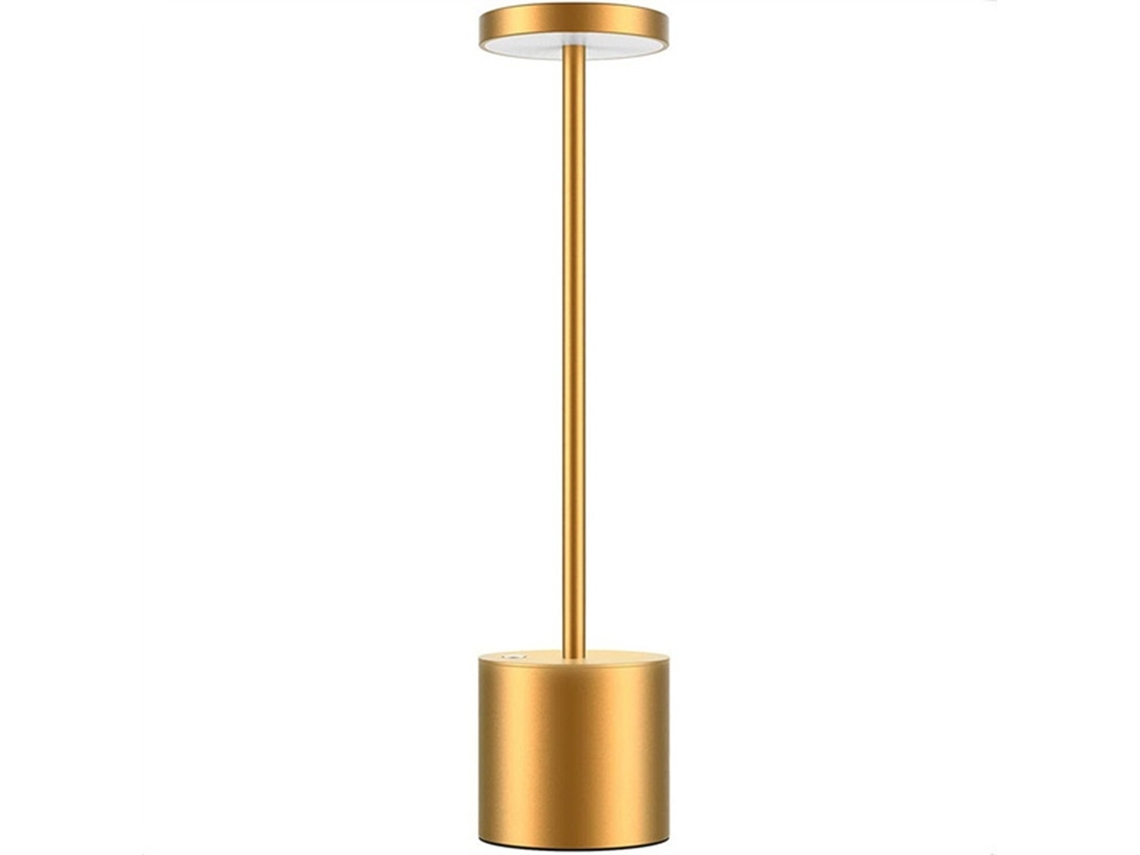 Candeeiro De Mesa L Dourado Todo Em Alumínio Inteligente E Com Brilho Ajustável Adequado Para Quartos Cabeceiras E Salas De Estudo*