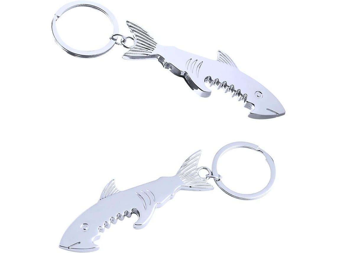 Aberto de garrafa de metal heavy duty Nova Line em forma de tubarão, 2 unidades, presente para homem e pai