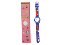 Mali relógio Infantil Desenho Animado Pulseira Pvc Resistente À Água Quartzo Azul Presente para Crianças