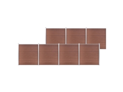 Vidaxl Painel De Vedação Para Jardim 1218x186 Cm Wpc Castanho