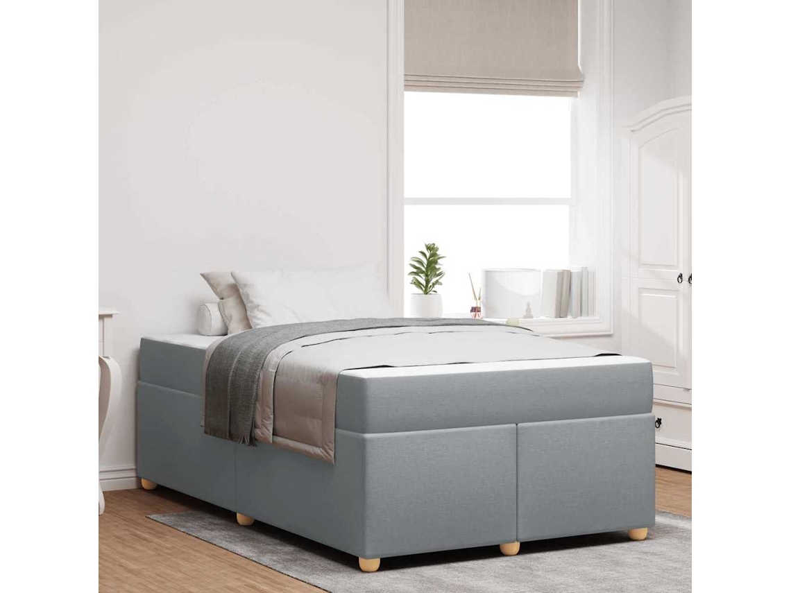 Vidaxl Estrutura Da Cama Cinzento-claro 120 X 190 Cm Tecido