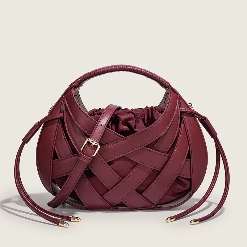(borgonha) Bolsa De Ombro/transversal/pequena De Luxo Para Mulheres, De Grife.