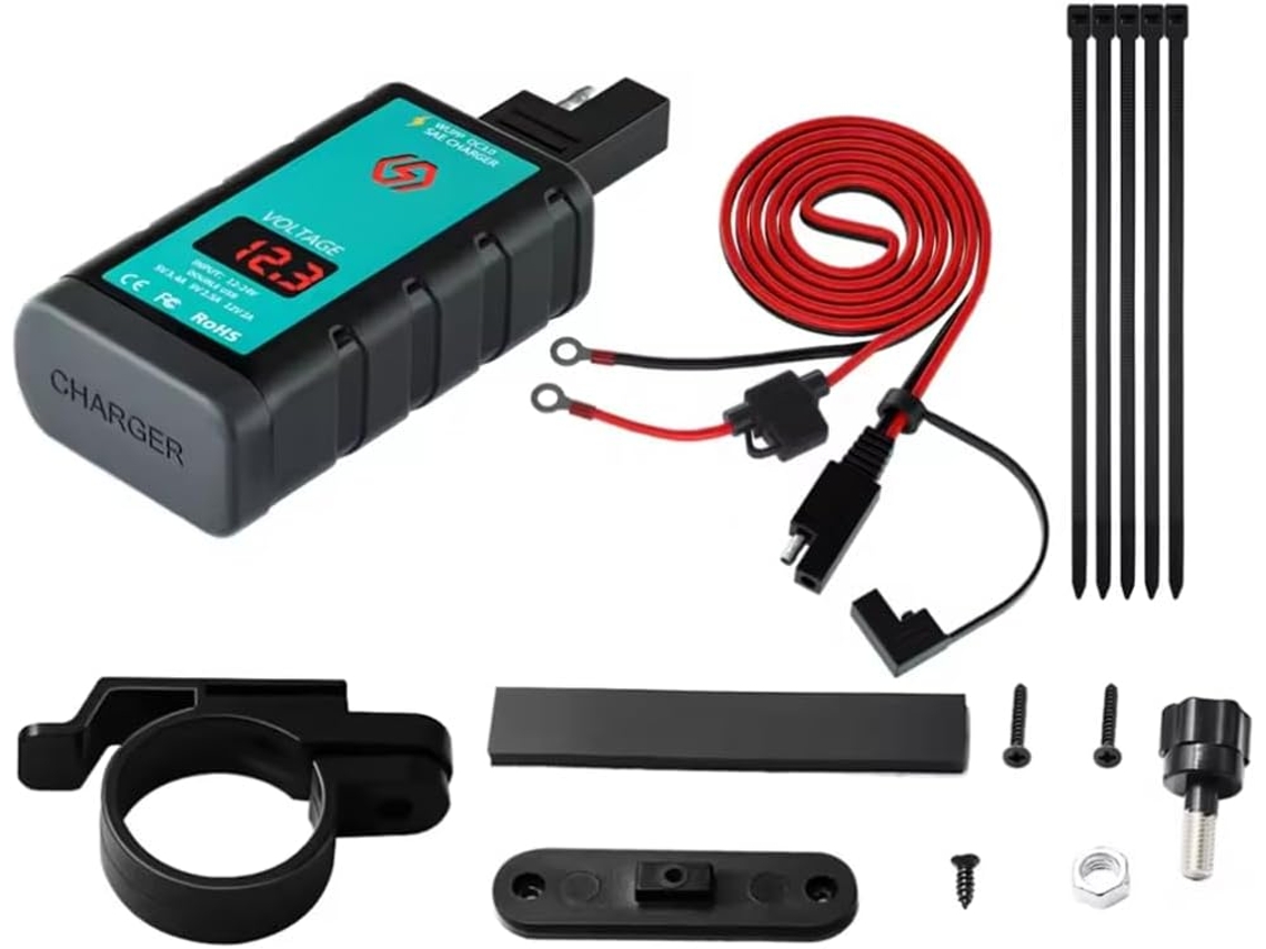 Ip66 - Carregador Duplo Usb E Tipo-c, Carregamento Rápido Qc3.0,