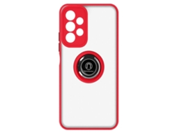 Capa Para Samsung Galaxy A13 Com Anel De Metal Bi-material Vermelho