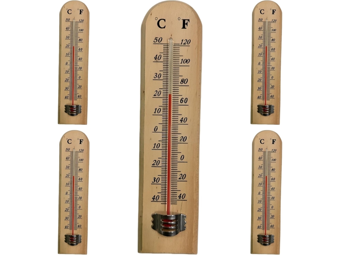 Termômetro De Madeira Pinho, Para Montagem Na Parede, Medidor De Querosene, 40 °c A 50, Escala Dupla, Para Uso