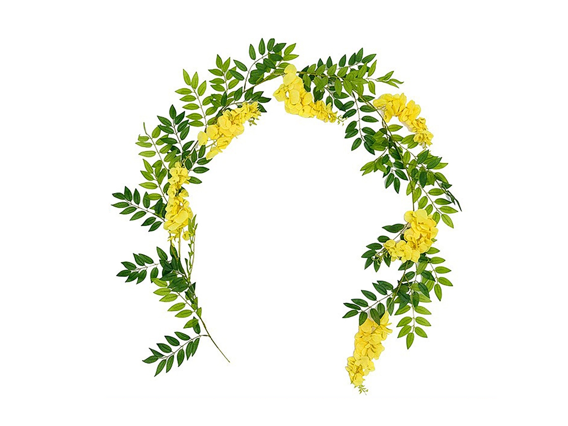 Vinha Artificial de Wisteria em C com Flor de Sophora Amarela LAXISCREED A10508