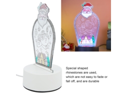 Lâmpada De Pintura Com Pedras Strass Led Diy Efeito Tridimensional Anti-desprendimento Luz Suave Lâmpada Noturna Para Lar