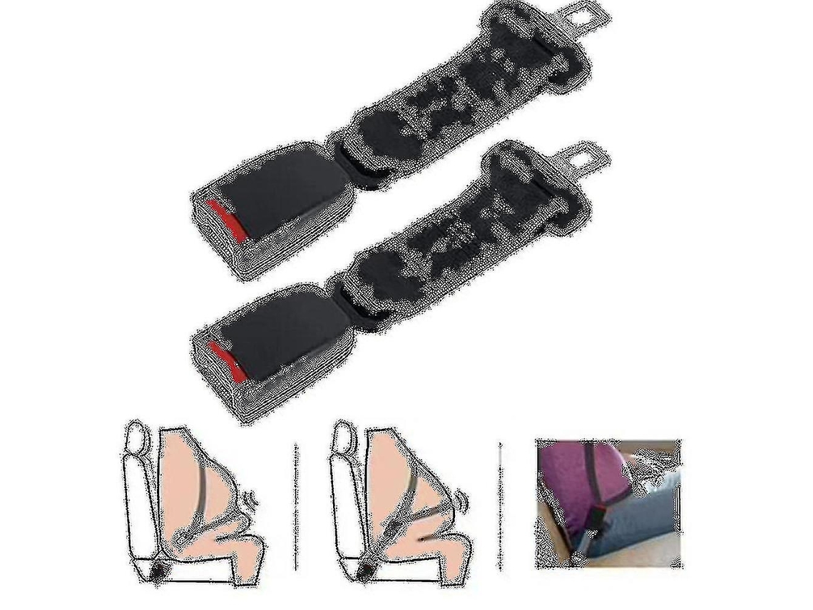 Cintos De Segurança 1/2 Pacote Extensor De Cinto De Carro Universal Extensor De Cinto Ajustável 23 Cm Cinza_xx Cinza Brilvibera