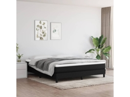 Vidaxl Colchão De Molas Ensacadas Firmeza Média 180x200x20 Cm Tecido Preto