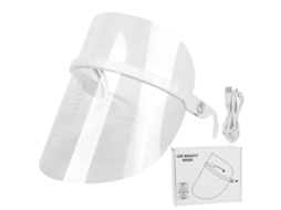 Máscara de Luz Fotônica Led 3 Cores para Terapia Rejuvenescimento da Pele, Dispositivo Facial Beleza com Fóto Ns. GOKOCO