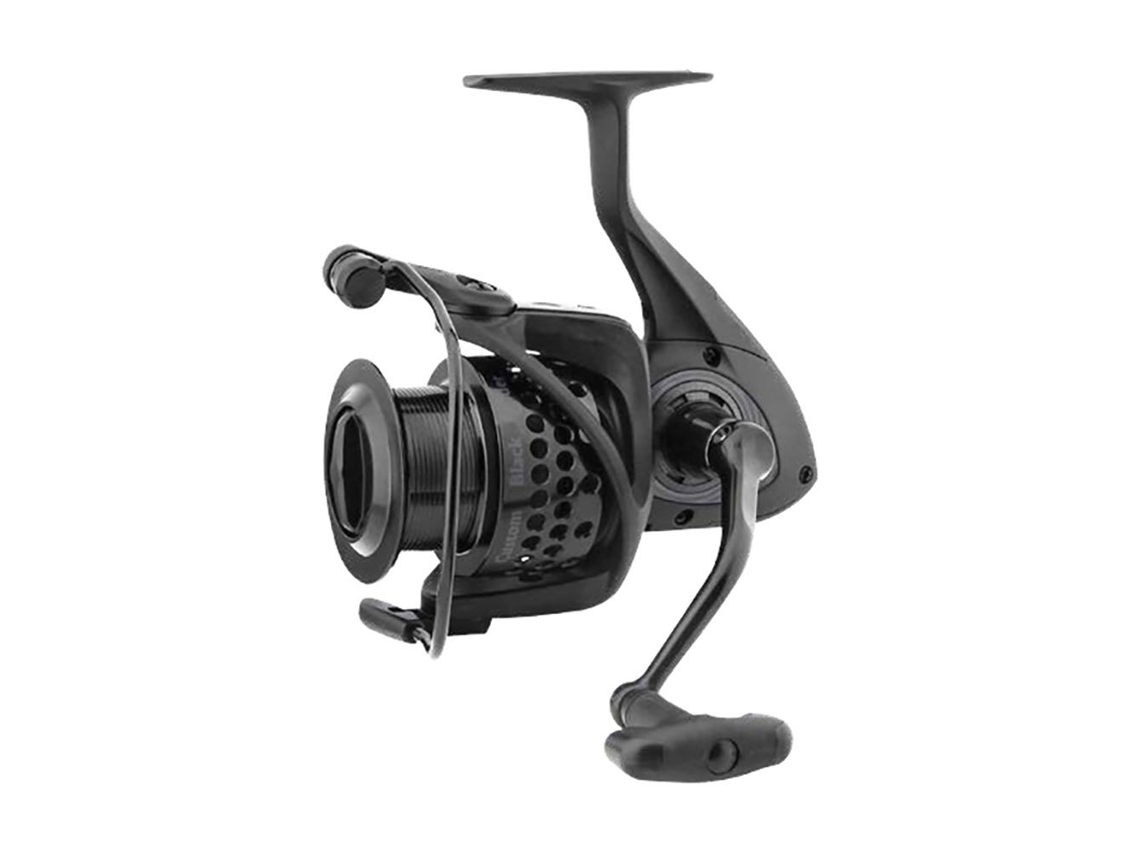 Carretos OKUMA Molinete carpa custom black feeder