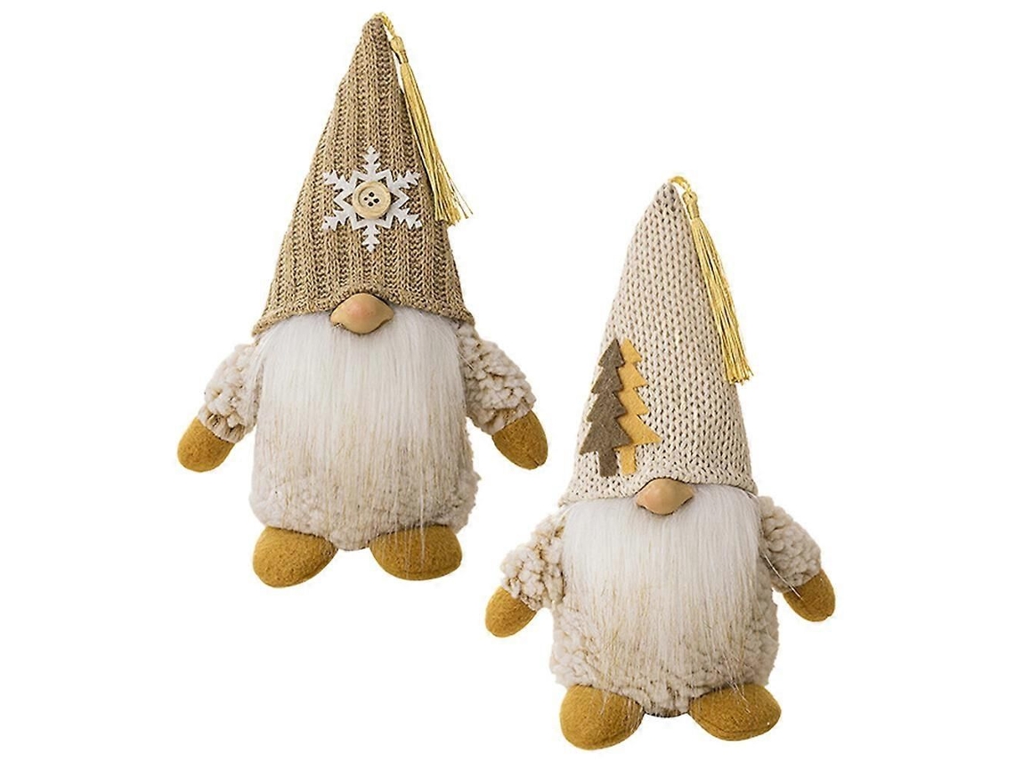 2 Bonecos Gnomo De Natal Para Centro De Mesa