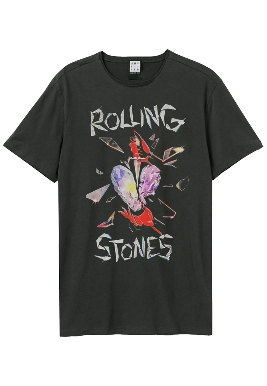 Size:xxl Rockinstone The Rolling Stones - Hackney Diamonds Charcoal - T-shirt Unisex Adults