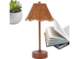 Abajur De Mesa Em Rattan 120, Lâmpada Recarregável Sem Fio, Decoração