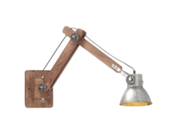 Vidaxl Candeeiro De Parede Redondo Estilo Industrial E27 Prateado