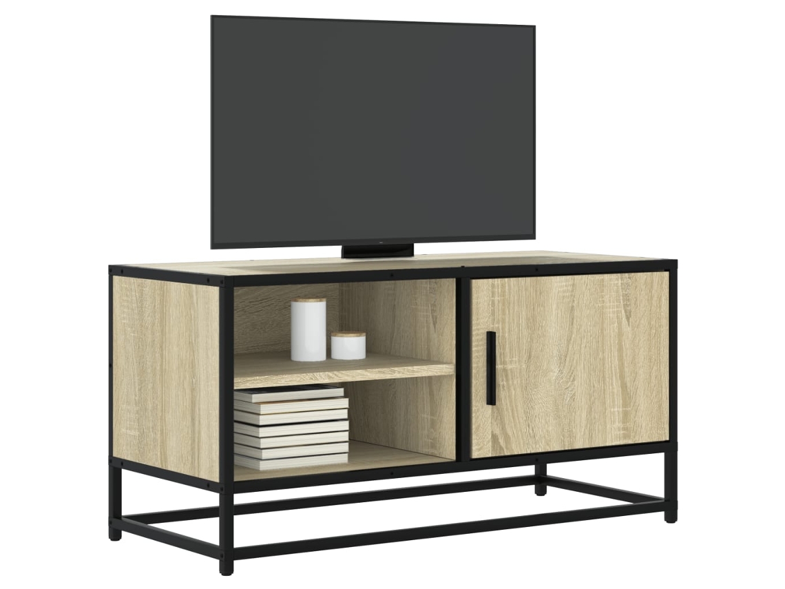 Vidaxl Móvel P/ Tv 80x34,5x40 Cm Deriv. Madeira/metal Carvalho Sonoma