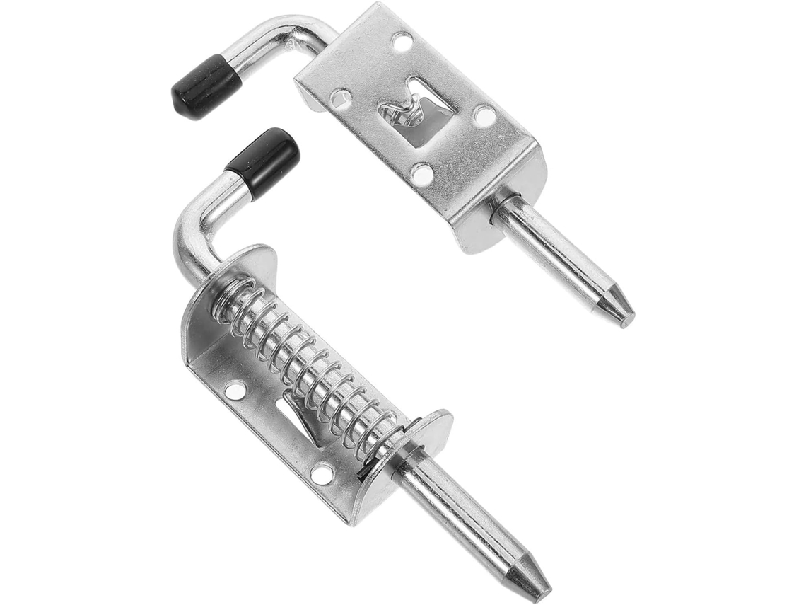 Fecho Com Mola, Fecho De Ferrolho Metal Com Mola, 8, 9cm 3, 5 Polegadas, Tom Prateado, Pacote Com 12 Peças