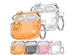 Capa protetora para fones de ouvido AirPods Pro 3 com suporte magnético em formato de estrela e anel para dedo. GIECY