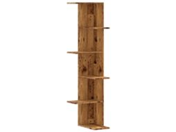 Wall Corner Shelf, Wall Corner Shelves Vidaxl Marrom Madeira Processada (n/a)