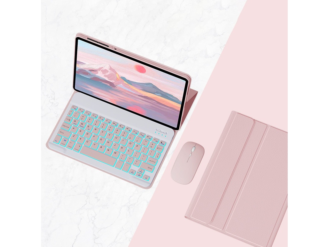 Capa Teclado Para Xiaomi Pad 8/8 Pro 11.2 Polegadas, Com Teclado E Mouse Bluetooth Retroiluminado (rosa) Cuich (2025)