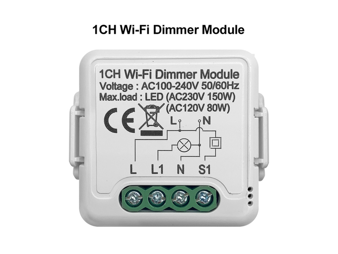 Módulo Interruptor Dimmer Inteligente 10A Wifi