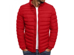 2026 chaqueta Leve de Burbujas para Hombre Abrigo Acolchado Cálido Invierno Exterior Casual Kvg S Rojo