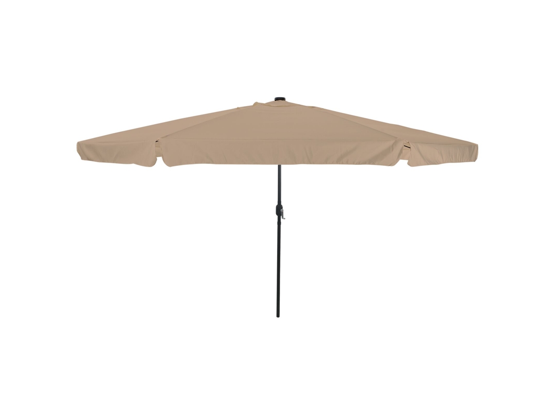 Guarda Sol Redondo Castanho Acinzentado Vidaxl Taupe Polyester