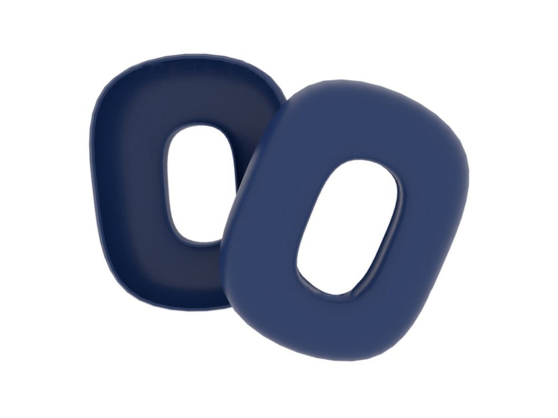 Par De Almofadas Auriculares Airpods Max Em Silicone Azul Escuro Brilvibera