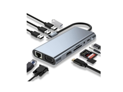 Adaptador Hub Usb C YIZHOOD Inf083 Preto