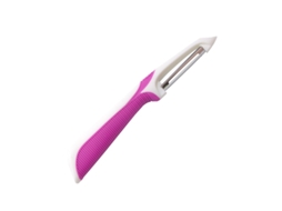 Descascador de Frutas e Legumes Antiderrapante , Feito de Aço Inoxidável e Plástico. MDUG (branco e Roxo)