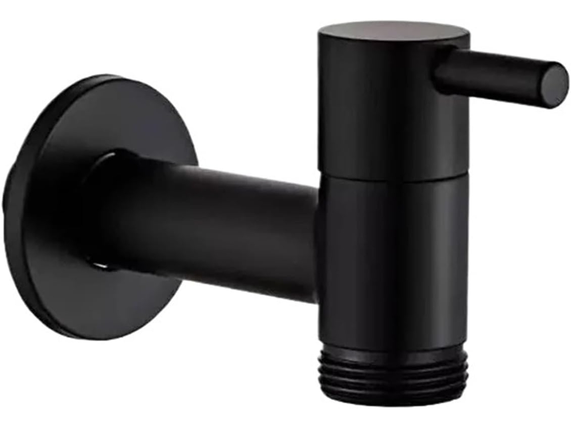 Torneira De Jardim Para Mangueira, Em Latão Preto, Banheiro, Única
