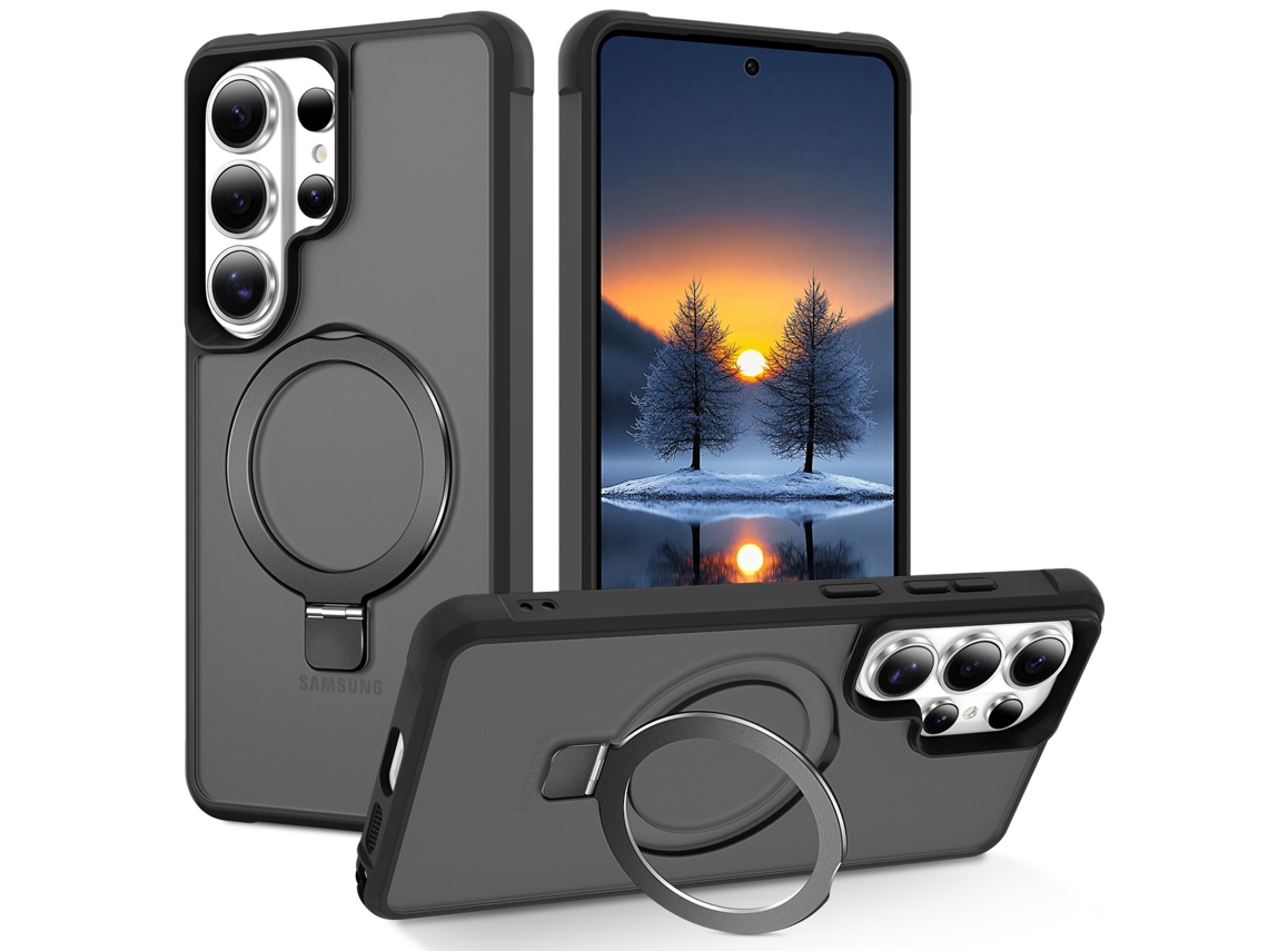 Capa Magsafe Para Samsung Galaxy S26 Ultra Com Suporte Giratório, Preta Digitallab