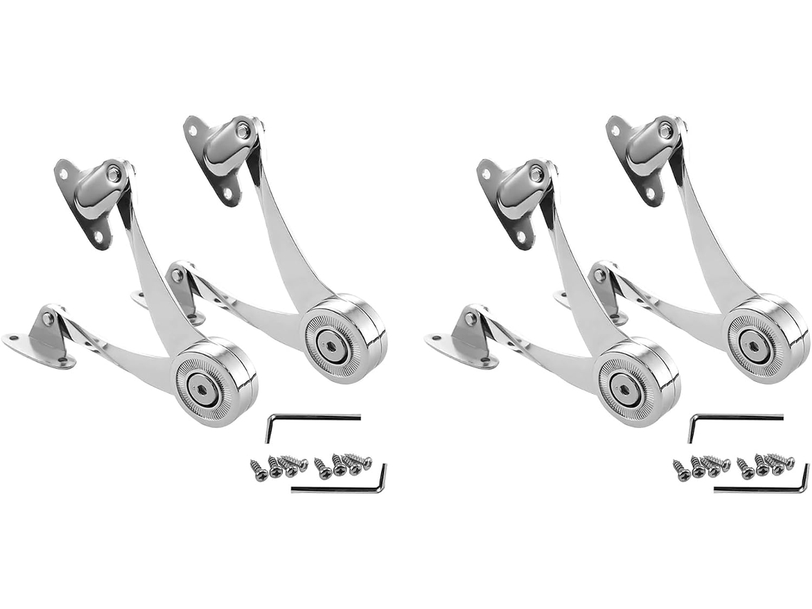 Conjunto De 4 Dobradiças Para Caixa Brinquedos Com Fechamento Suave Suporte Tampa, Resistentes E Ajustáveis, Para