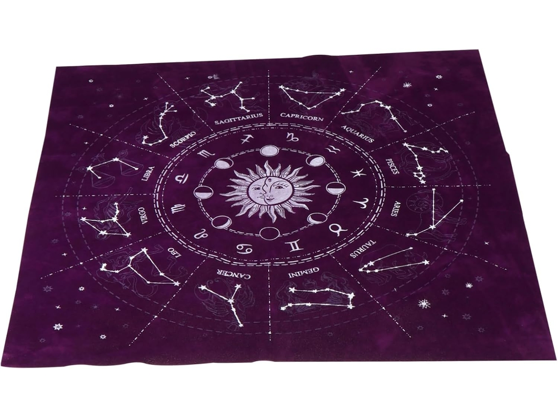 Tapete De Adivinhação (1 Peça) - Cartas De Tarot Para Jogo De Adivinhação, Astronomia E Proteção - Noites