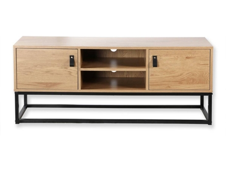 Móvel de TV CASÂME 2 portas (Castanho - Aglomerado - 120x39x48 cm)