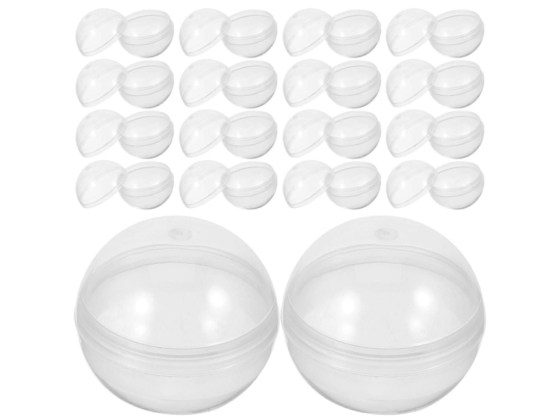100 Bolas Plásticas Transparentes Multiuso, Redondas E Torcidas, Para Encher E Usar Em Festas