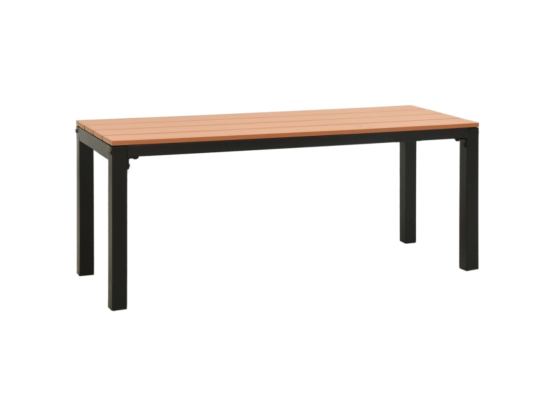 Maison Exclusive - Banco De Jardim 110 Cm Aço E Wpc Castanho E Preto